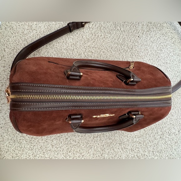 NWT Coach Suede Rowan Large Satchel Bag - Picture 8 of 15